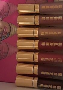 7 glosses+ makeup bag